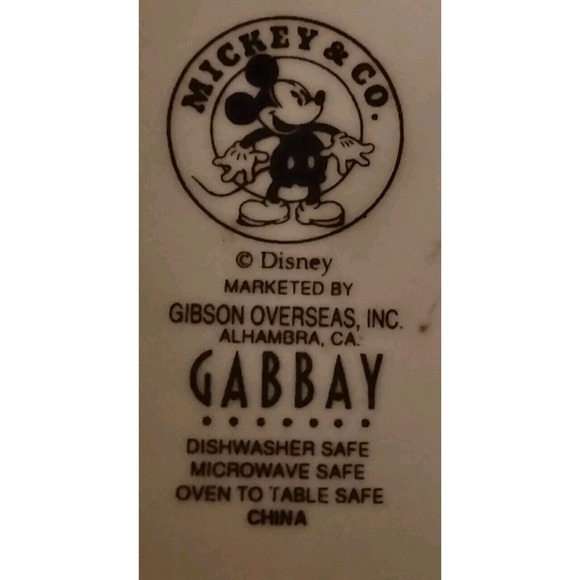 Gabbay Disney Goofy Mug Mickey‎ &Co Gibson Overseas White Yellow Checker - Picture 4 of 4